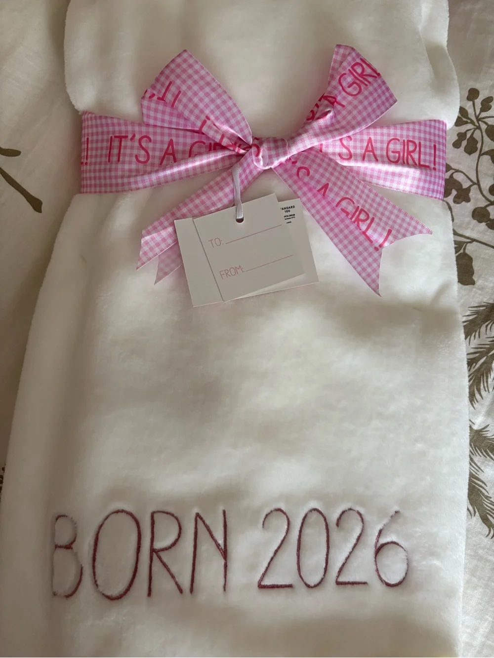 Born 2026 Baby Girl Blanket - Picture 4 of 4